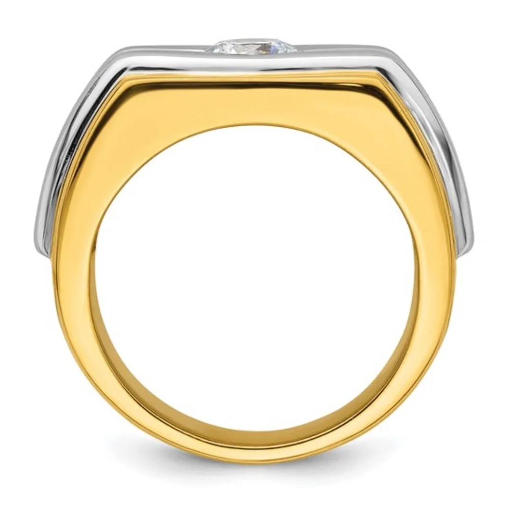 14K Two-Tone 1 CT Lab-Grown Diamond Ring